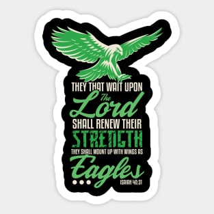 Wings like Eagles Isaiah 40 31 Christian Scripture Sticker